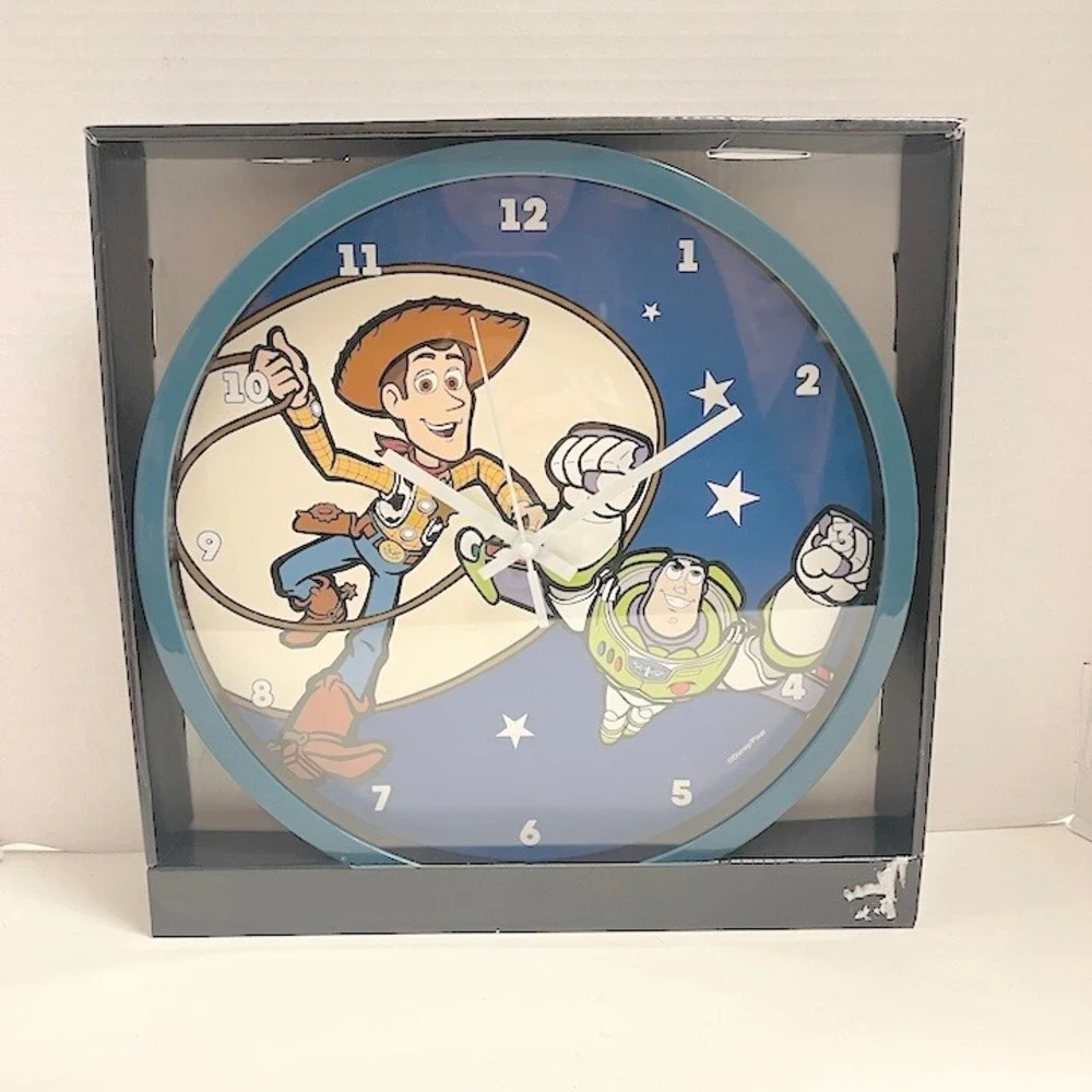 Disney Pixar Toy Story Woody Buzz Lightyear Wall Clock Blue New